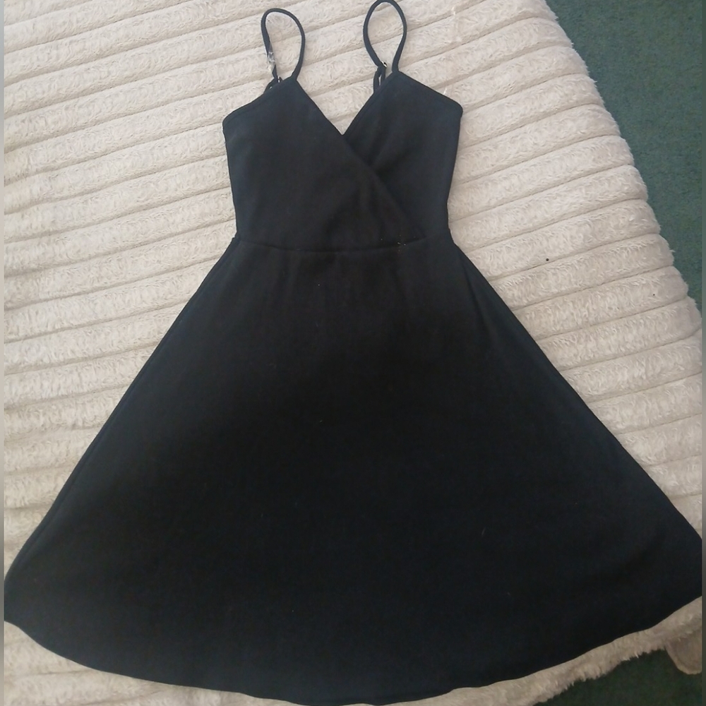 WIld Fable Black Ribbed Little Black Dress